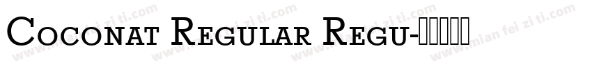Coconat Regular Regu字体转换
